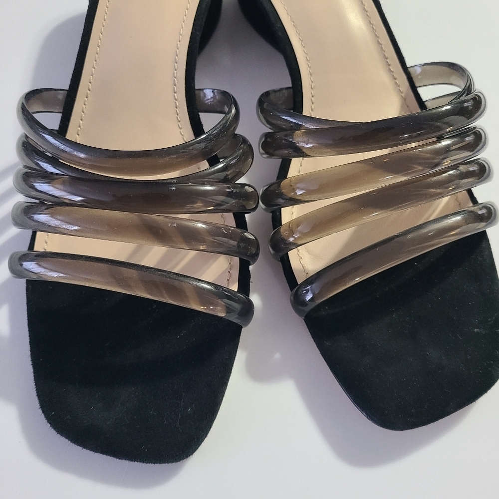 Botkier Black‎ Women's Slide Sandals 7.5 Classy Yani Suede Heels - Picture 8 of 10